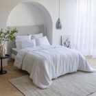 Pack couette 4 saisons et oreiller moelleux someo vue de face