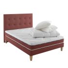 Ensemble matelas 100% latex, sommier, pieds, tête de lit, couette et oreiller Crépuscule 600 - SOMEO