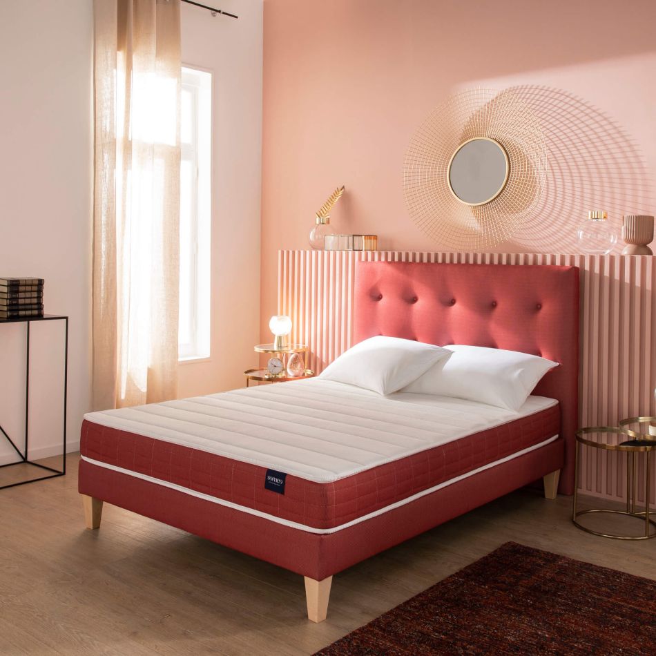 Aloe vera |ensemble 140x190 sommier matelas hauteur 27cm 140X190H27EMC-ENS