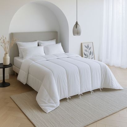 Pack couette 4 saisons et oreiller anti-acariens someo vue de face
