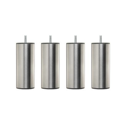 4 pieds cylindriques inox 15 cm