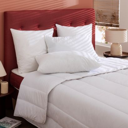Oreiller éco naturel moelleux enveloppe coton bio Someo