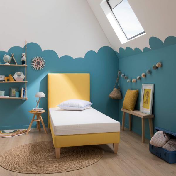Ensemble matelas junior mousse, sommier et pieds Aurore 100 - SOMEO DAS