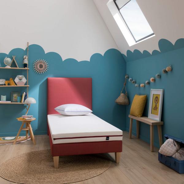 Ensemble matelas junior 100% latex, sommier et pieds Crépuscule 200 - SOMEO DAS