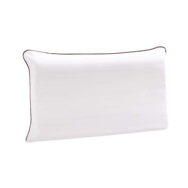 Oreiller ergonomique latex naturel et taie d'oreiller percale Someo DAS