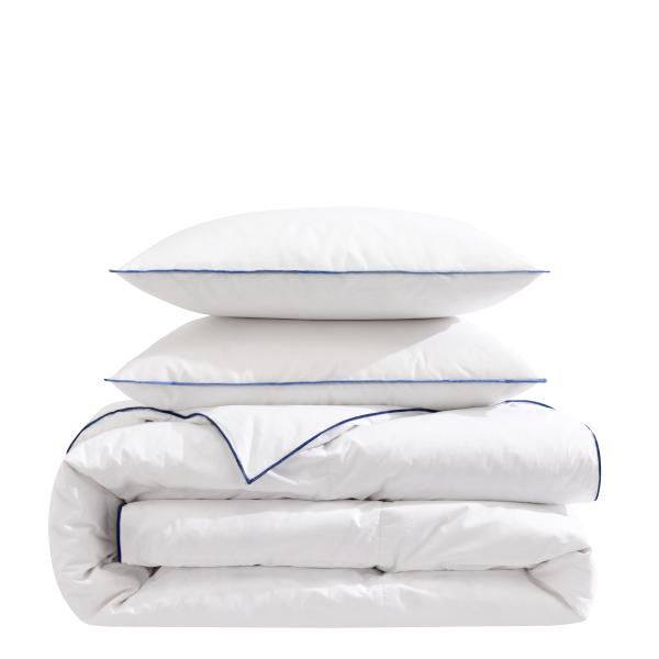 Pack couette prestige hôtellerie et oreiller 70% duvet de canard anti-allergènes Someo DAS