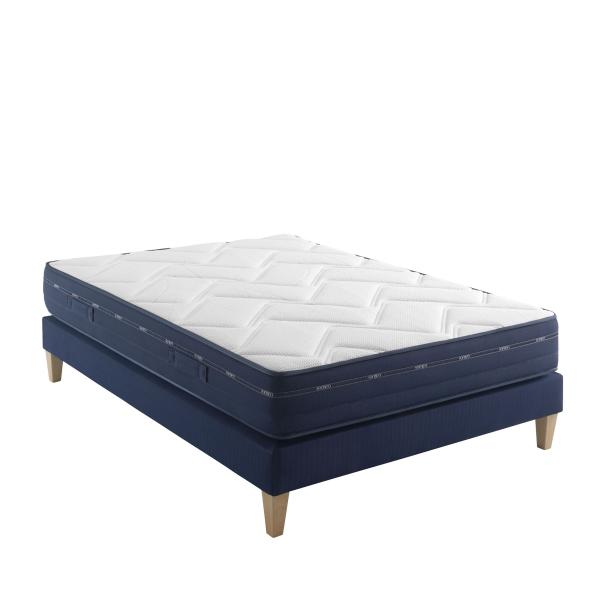 Ensemble matelas ressorts et mémoire de forme, sommier et pieds Rêve 500 - SOMEO DAS